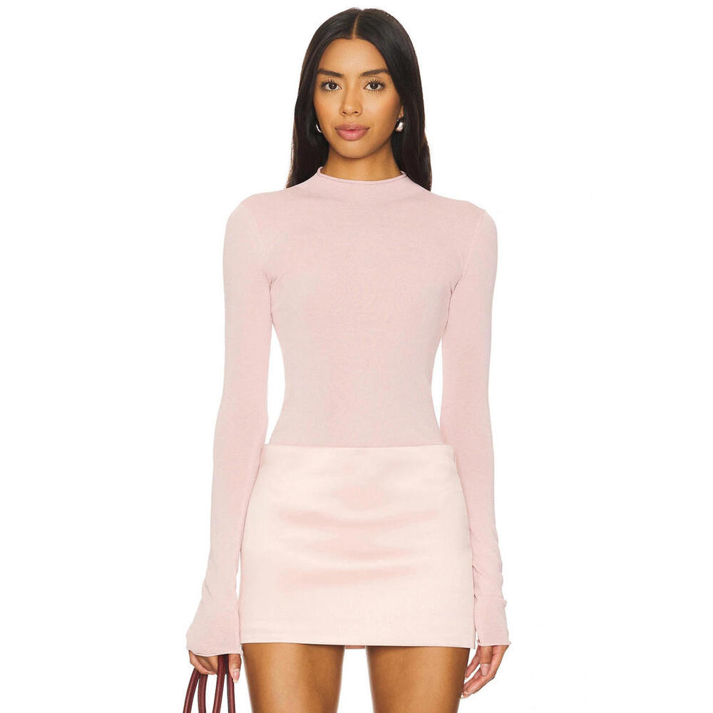 Camila Coelho Light Pink Cowl Neck Sweater